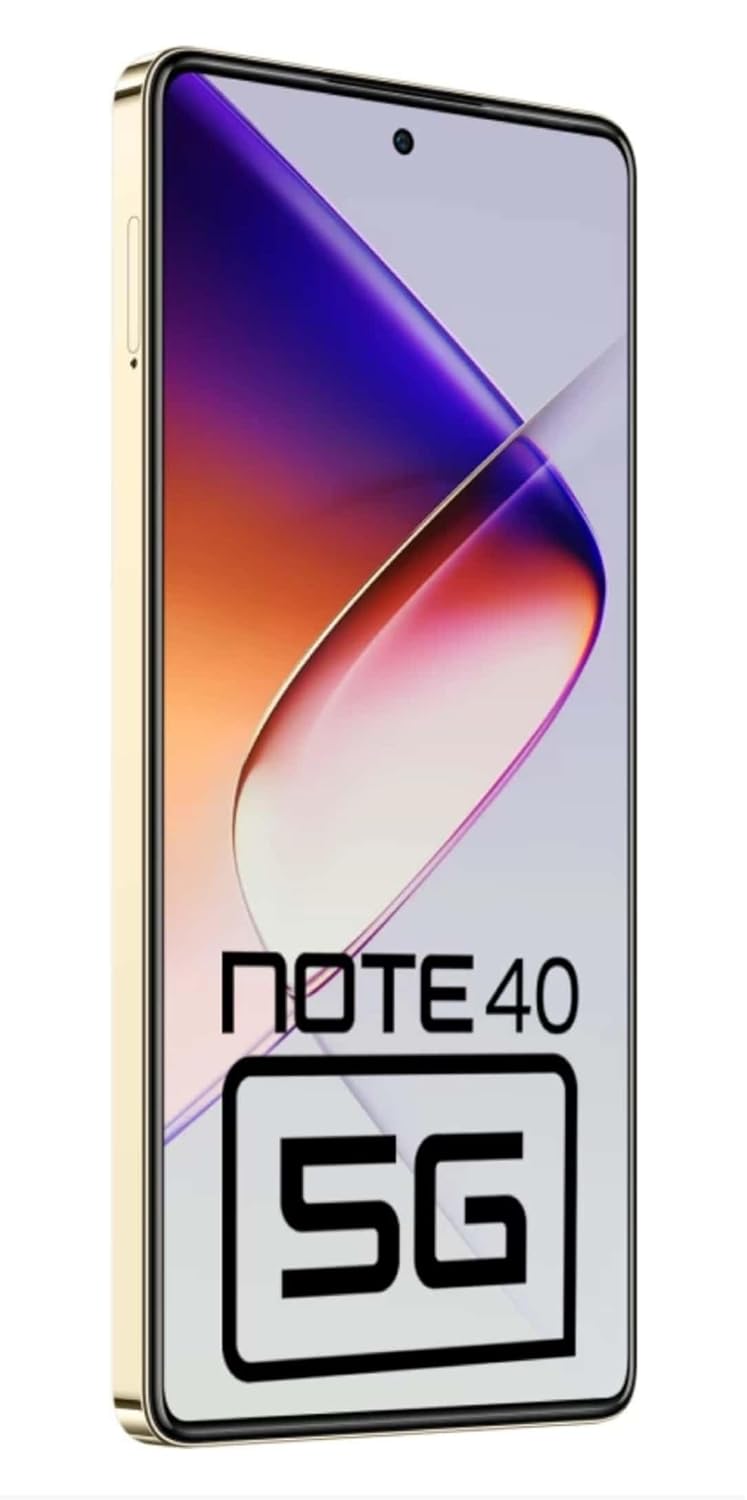 Infinix Note 40 5G X6852 Smart Phone- Titan Gold (256 GB) (8 GB RAM), 6.78-inch AMOLED display