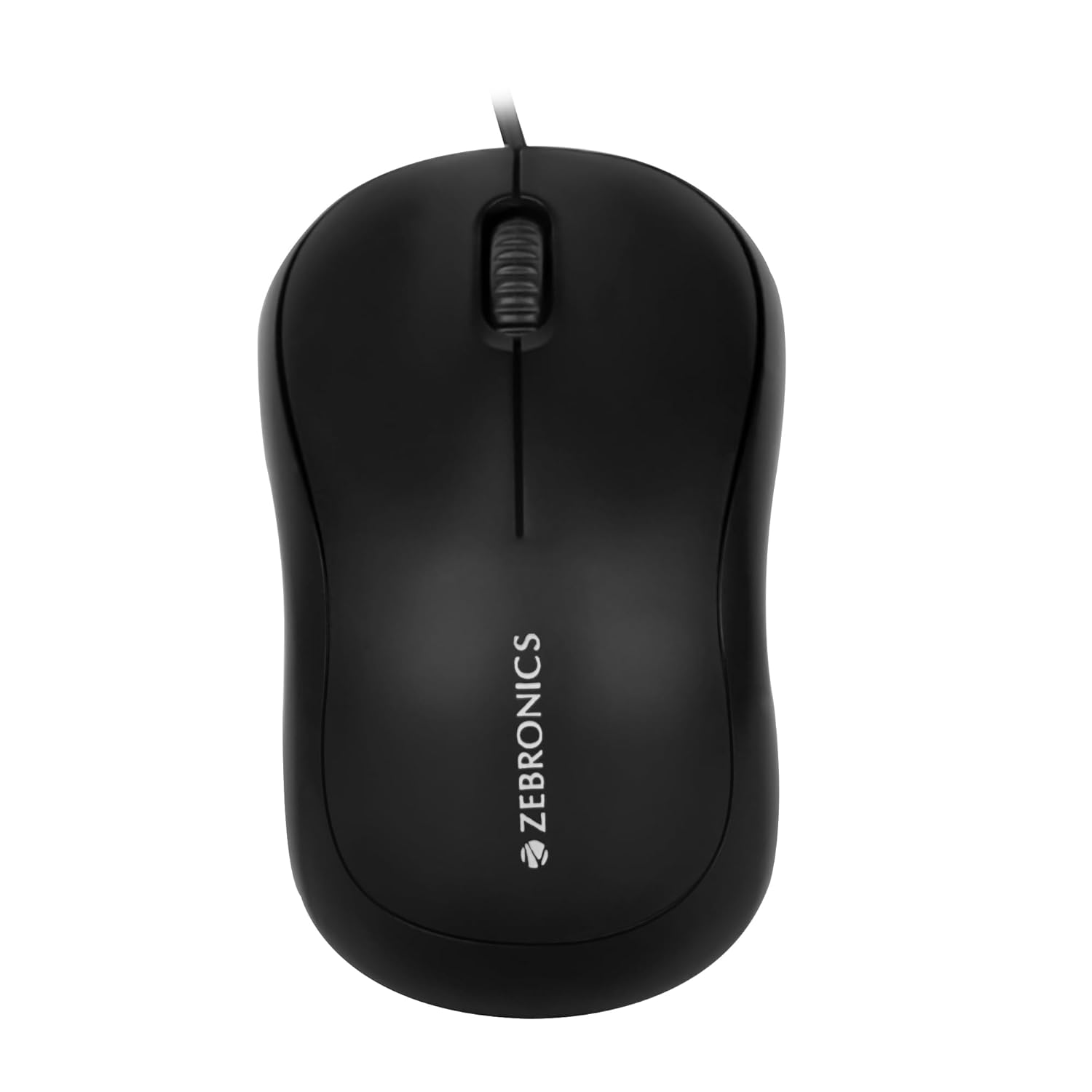 Zebronics Comfort Wired USB Mouse, 3-Button, 1000 DPI Optical Sensor, Plug & Play, for Windows/Mac, Black 