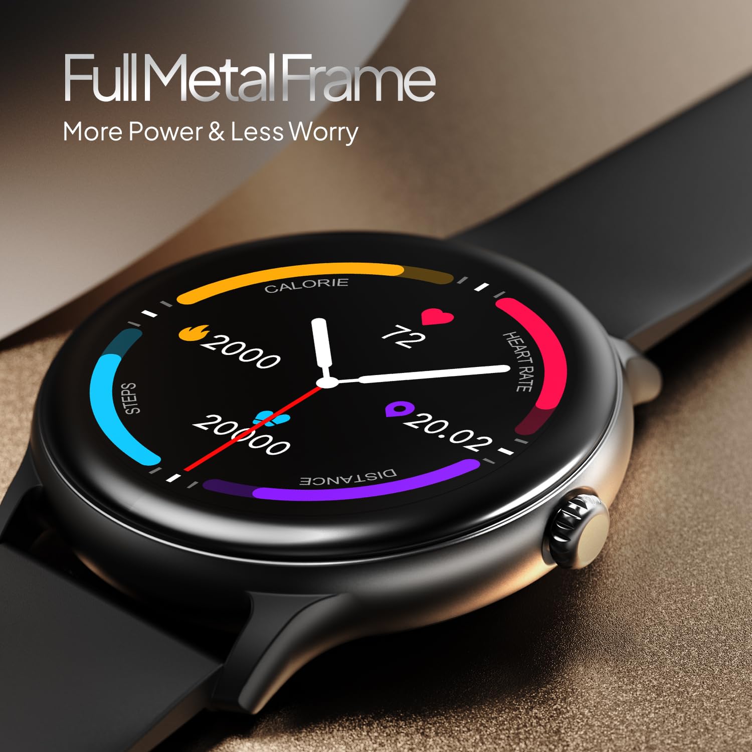 Fire Boltt Phoenix Pro Smart Watch with 1.39'' inch display, Bluetooth Calling, Metal Body with 120+ Sports Modes, SpO2, Heart Rate Monitoring- Black