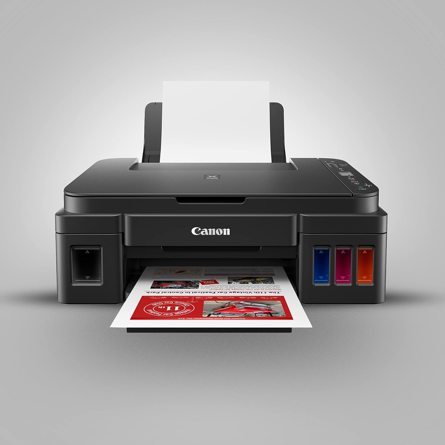 Canon G3010 Pixma MegaTank All-in-One Wireless Ink Tank Colour Printer, Refillable Ink Tank, Borderless Printing, Network-Ready- Black