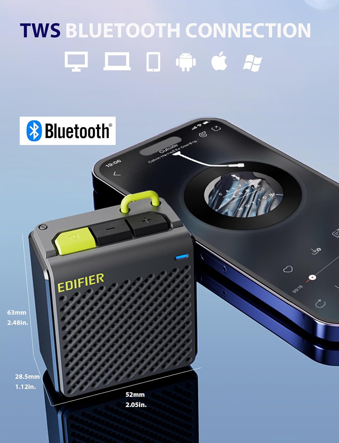 Edifier MP85 Portable Bluetooth Speaker- Grey