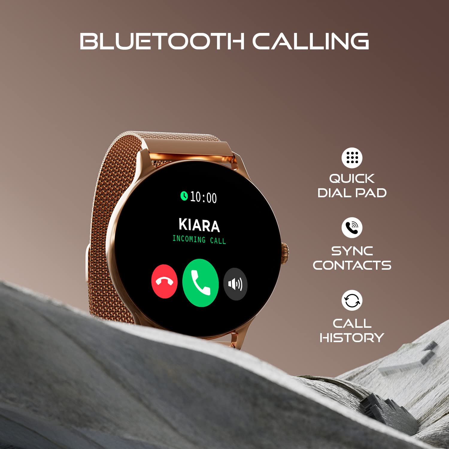 Fire Boltt Phoenix Ultra Smart Watch(BSW138) with 1.39"Inch Display, Bluetooth Calling, Metal Body with 120+ Sports Modes, SpO2- Gold