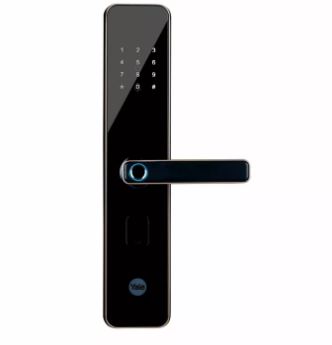 Yale YDME 200NxT, Digital Lock for Wooden Door with RFID Card, PIN Code, Tamper Alarm, Low Battery Alarm-Gold & Black