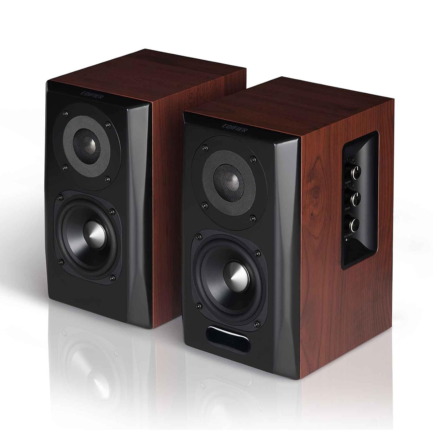 Edifier S350DB Wireless Speaker and Subwoofer 2.1 Speaker System Bluetooth v4.1 aptX Wireless Sound for Computer Rooms, Living Rooms and Dens- Brown