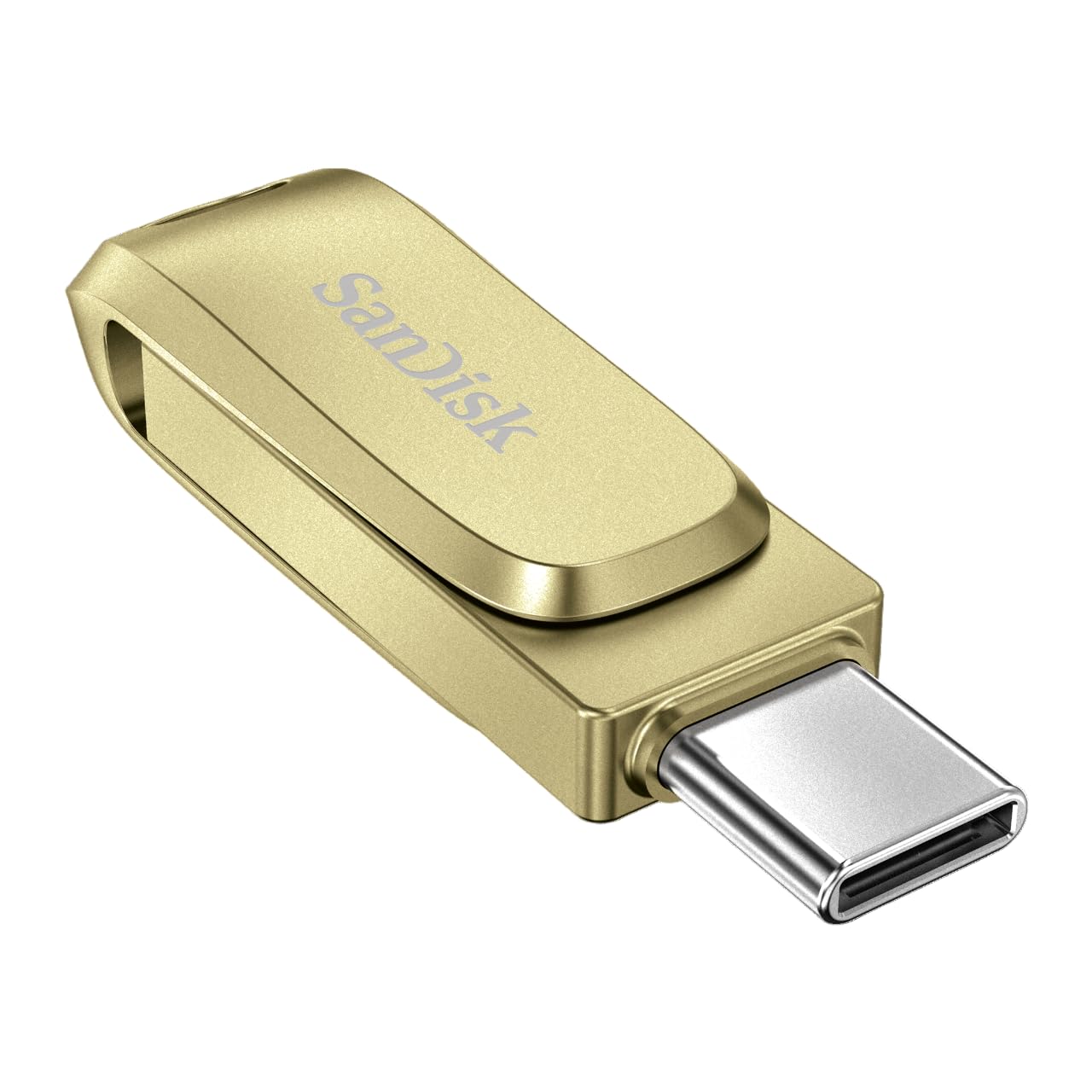 SanDisk Ultra Dual Drive Luxe C4 128GB USB Type C Flash Drive- Gold