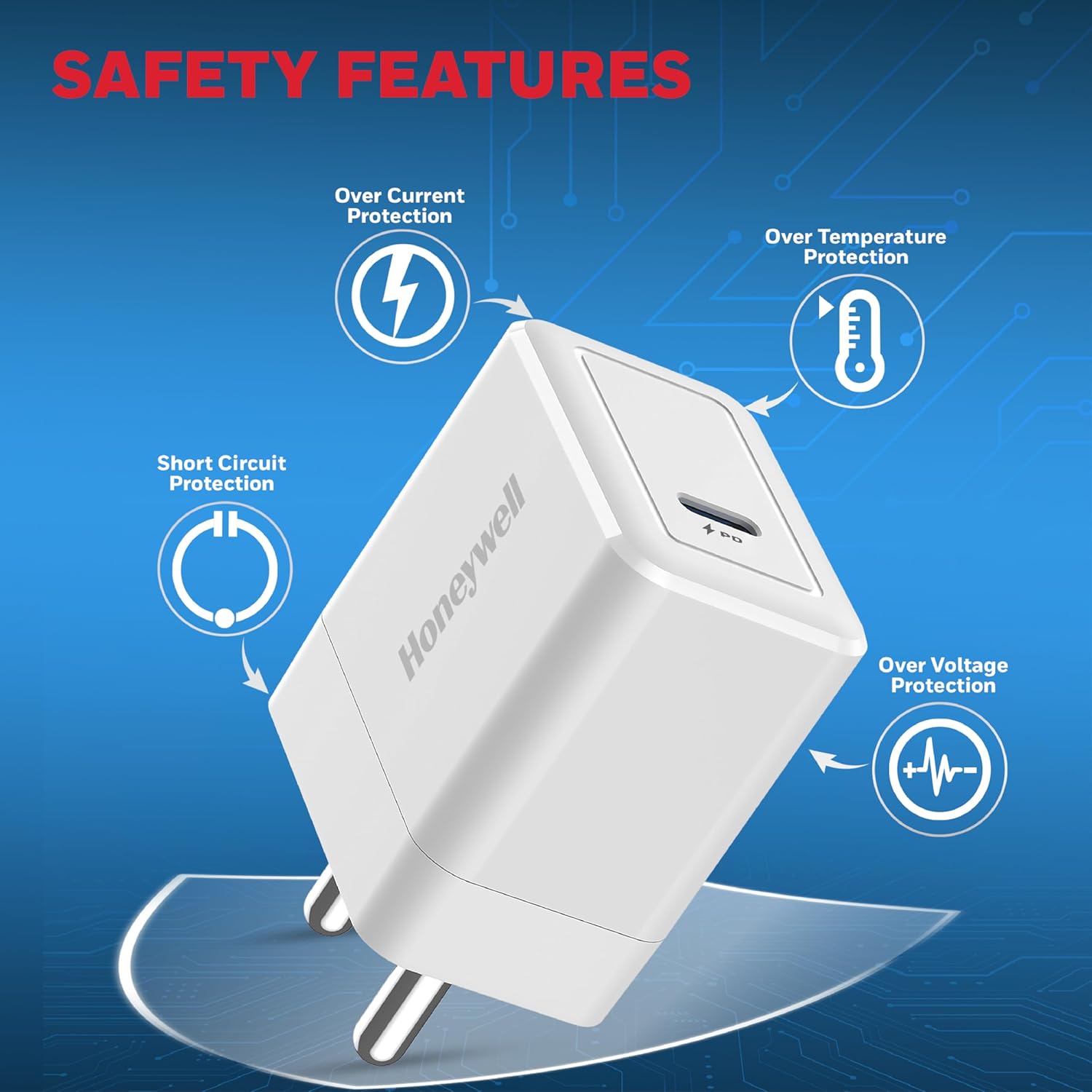 Honeywell Zest PD20W Charger, Type C Ultra-Fast Wall Charger with PPS Support, Compatible with All smartphones TWS, Bluetooth Speaker 