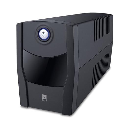 iBall Nirantar 660 UPS with 600VA/360W Line Interactive,Ideal Power Backup & Protection for Desktop PCs- Black