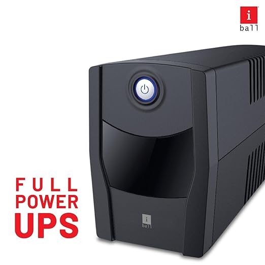 iBall Nirantar 660 UPS with 600VA/360W Line Interactive,Ideal Power Backup & Protection for Desktop PCs- Black