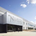 Norton Motorcycles shoots all-access FPV drone flythrough of headquarters