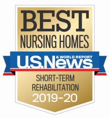 U.S. News Award badge 2019-2020 Best Nursing Homes: Short-term Rehabilitation