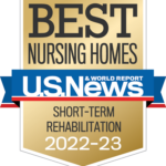 U.S. News Award badge 2022-2023 Best Nursing Homes: Short-term Rehabilitation