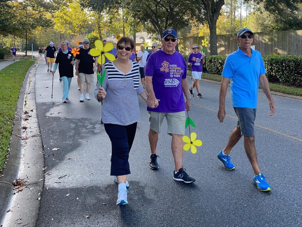 Residents walking in the Walk to End Alzheimer's