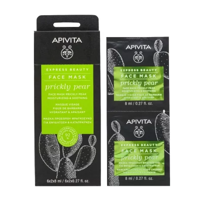 APIVITA Express Beauty Prickly Pear zklidňující pleťová maska 2x8 ml