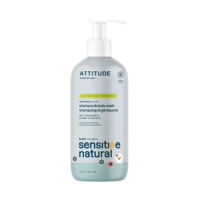 ATTITUDE Sensitive Skin Baby Dětské tělové mýdlo a šampon s ovsem 473 ml