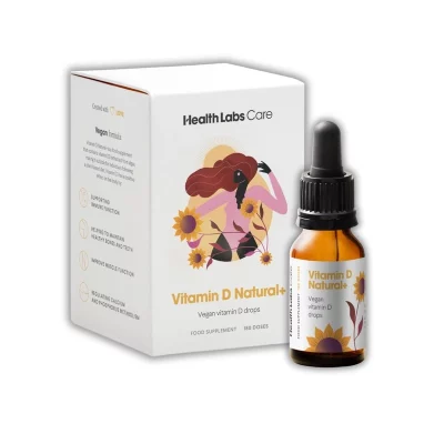 Health Labs Care Vitamin D3 Natural + Vegan Natural + Vegan kapky 180 dávek