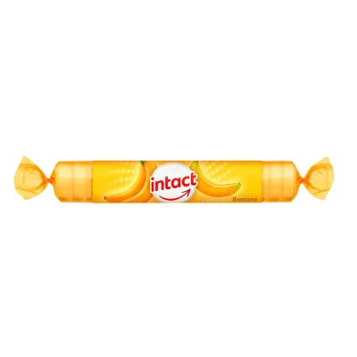 Intact Hroznový cukr s vitaminem C banán rolička 40 g