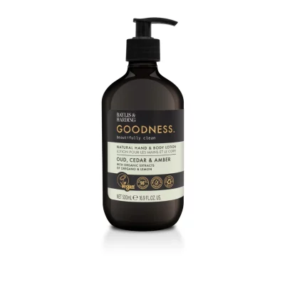 Baylis & Harding Krém na tělo a ruce Oud, Cedr & Ambra 500 ml