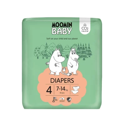 Moomin Baby 4 Maxi 7–14 kg eko pleny 42 ks
