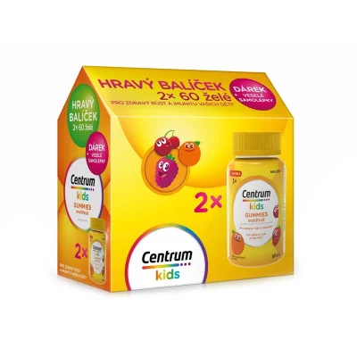 Centrum Kids Gummies multivitamín pro děti multifruit dárkové balení 2x60 ks