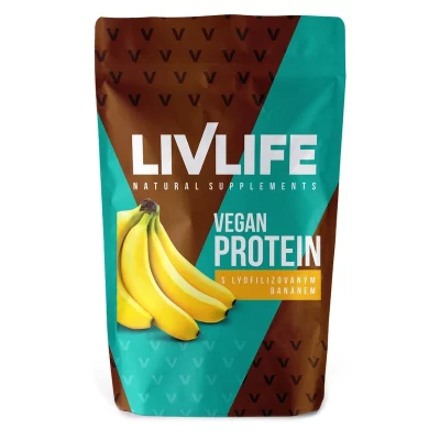 Livlife Vegan Protein s lyofilizovaným banánem 245 g