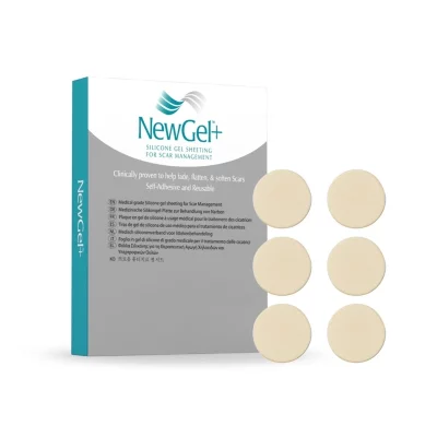 NewGel+ NG-180 Bodová kolečka silikonová náplast na jizvy 6 ks béžová