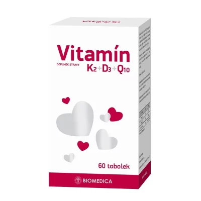 Biomedica Vitamín K2 + D3 + Q10 60 tobolek