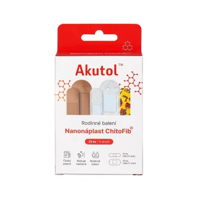 Akutol Nanonáplast ChitoFib® rodinné balení 25 ks