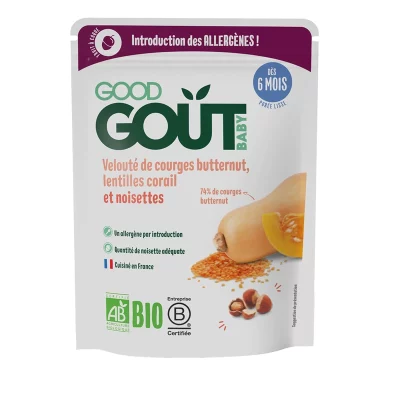 Good Gout BIO Dýňová polévka s červenou čočkou 6m+ 190 g