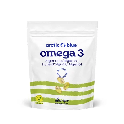 Arctic Blue Vegan Omega 3 Algae 420 mg DHA + 140 mg EPA 90 gelových kapslí