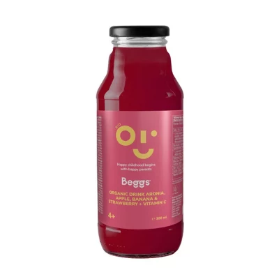 Beggs BIO Nápoj aronie, jablko, banán, jahoda 4m+ 300 ml