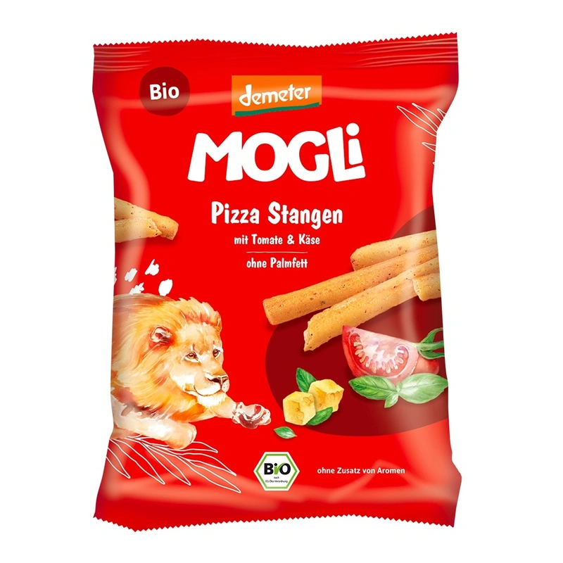 MOGLi BIO Pizza tyčinky s rajčaty a sýrem 75 g