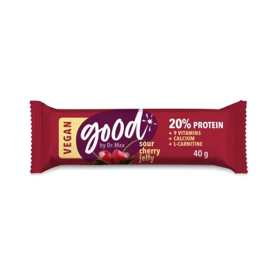 Dr. Max Protein Bar 20% Sour Cherry Vegan proteinová tyčinka 40 g