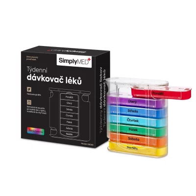 SimplyMed Dávkovač léků týdenní 28003 Vertical
