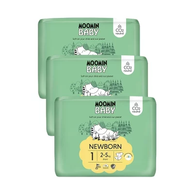 Moomin Baby 1 Newborn 2–5 kg měsíční balení eko plen 75 ks