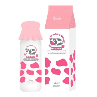 Quret Jahodový kolagenový mléčný toner 120 ml