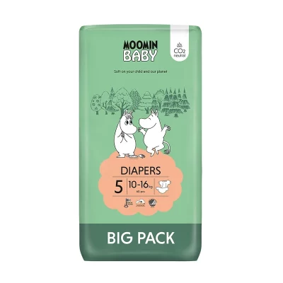 Moomin Baby 5 Maxi 10–16 kg eko pleny 60 ks
