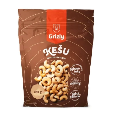 Grizly Kešu natural WW320 premium 250 g