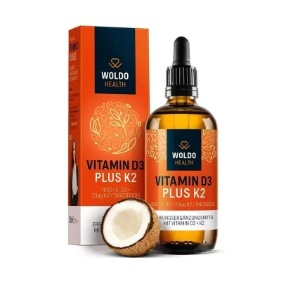 WoldoHealth Vitamín D3+K2 50 ml