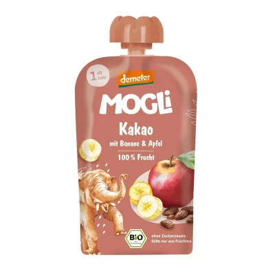 MOGLi BIO Kakaová kapsička jablko a banán 100 g