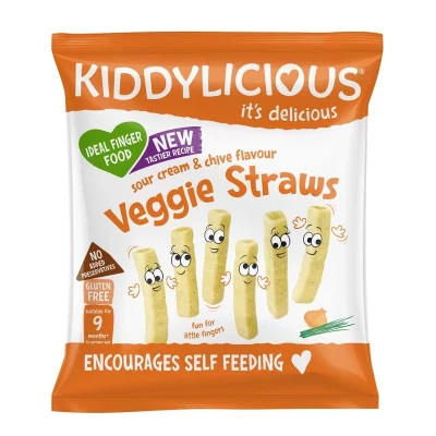 Kiddylicious Tyčinky zeleninové Zakysaná smetana a pažitka 12 g