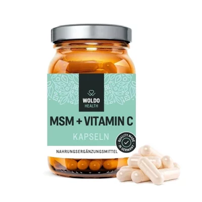 WoldoHealth MSM + vitamin C 180 kapslí