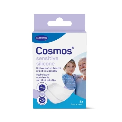 Cosmos Sensitive Silicone 6 x 10 cm ultra jemná náplast 5 ks