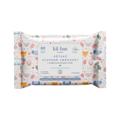kii-baa organic Vlhčené ubrousky Baby premium 80 ks