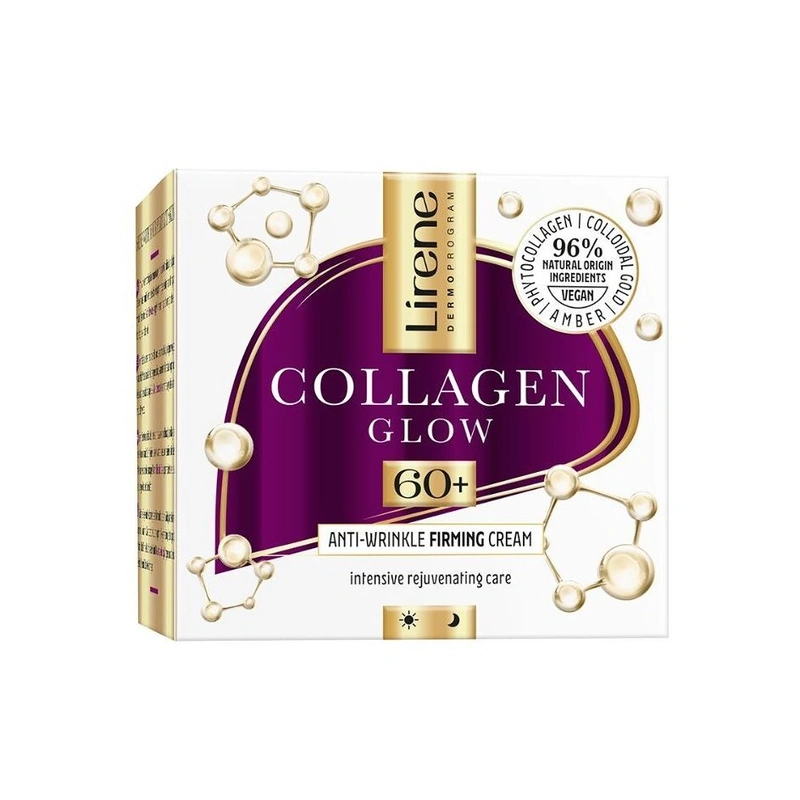 Lirene Collagen Glow Zpevňující pleťový krém JANTAR 60+ 50 ml