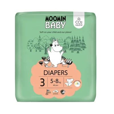 Moomin Baby 3 Midi 5–8 kg eko pleny 48 ks
