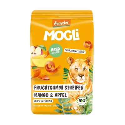 MOGLi BIO Ovocné pásky s psylliem mango a jablko 25 g