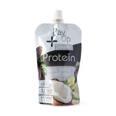 Day Up Ovocná kapsička jablko, banán, kokos, kakao s proteinem 100 g