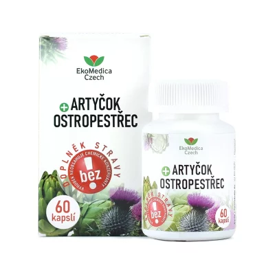 Ekomedica Artyčok + ostropestřec 60 kapslí