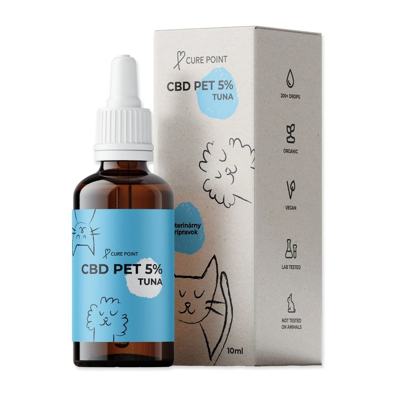 Cure Point CBD Pet 5% tuňák olej 10 ml