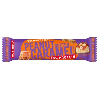 Nutrend DELICIOUS BAR arašídové máslo + karamel tyčinka 50 g